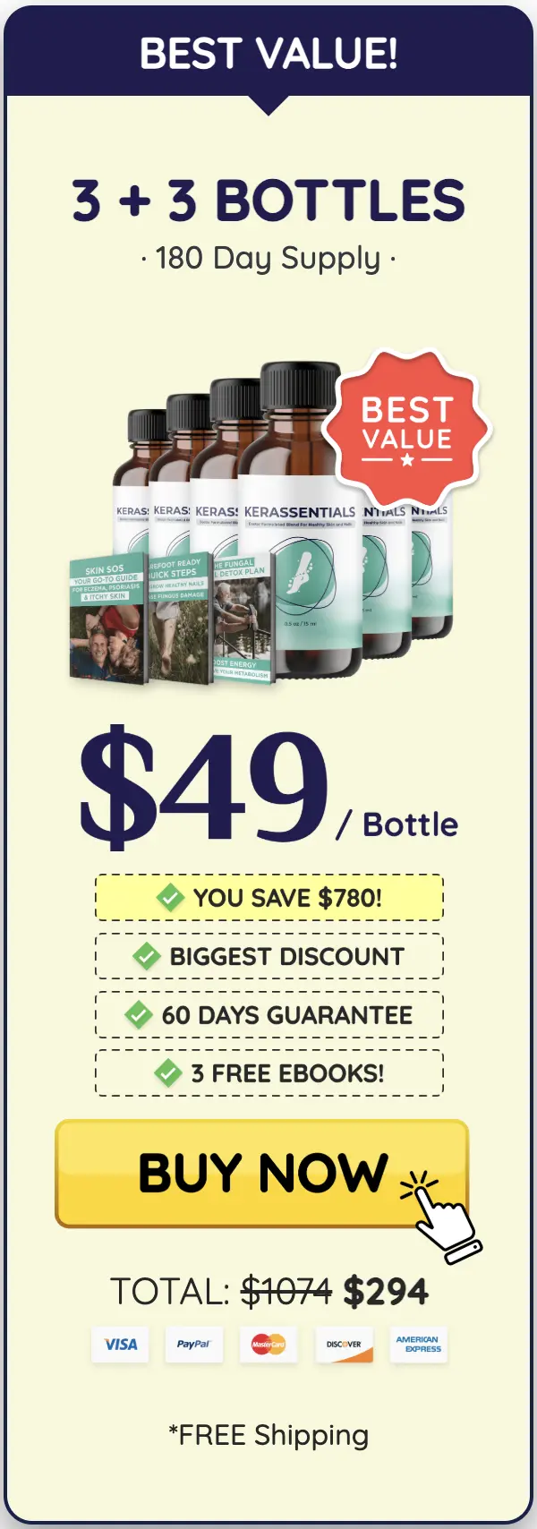 Buy six bottles of Kerassentials